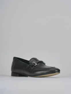 Mocassini tacco 1cm pelle nero