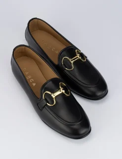 Mocassini tacco 1cm pelle nero