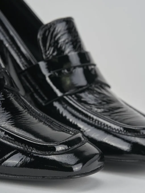 Mocassini tacco 6cm pelle nero