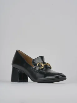 Mocassini tacco 5cm vernice nero