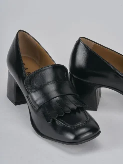 Mocassini tacco 5cm vernice nero