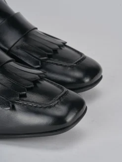 Mocassini tacco 5cm vernice nero