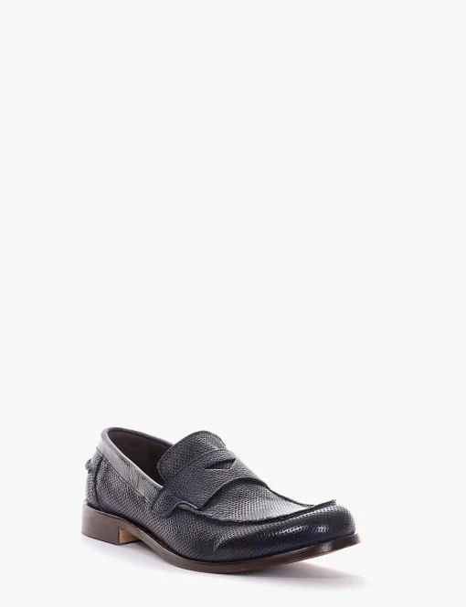 mocassino tacco 2 cm blu