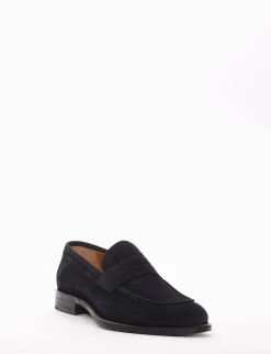 mocassino tacco 2 cm blu