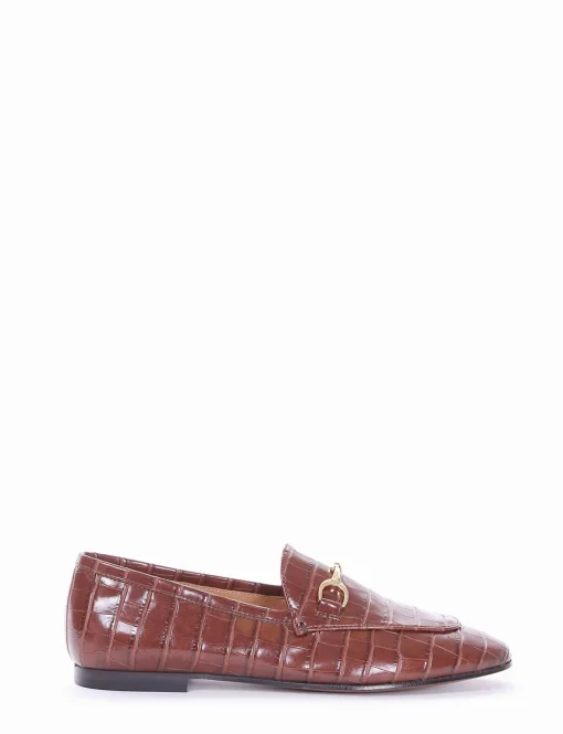 mocassino tacco 1 cm cuoio