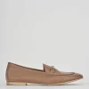 Mocassino tacco 1 cm marrone pelle