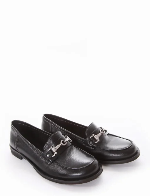 Mocassino tacco 2 cm nero
