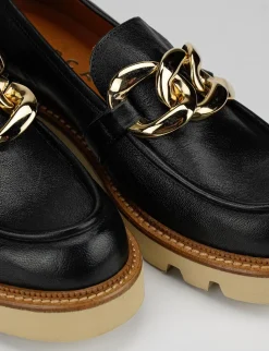 Mocassino tacco 1 cm nero