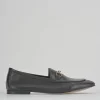 Mocassino tacco 1 cm nero pelle