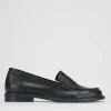 Mocassino tacco 1 cm nero pelle