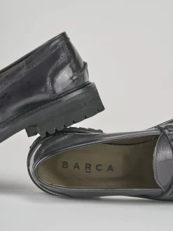 Mocassino tacco 1cm nero pelle