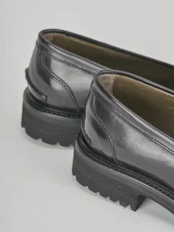 Mocassino tacco 1cm nero pelle