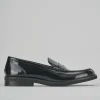 Mocassino tacco 2cm nero pelle