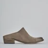 Sabot tacco 3cm camoscio testa
