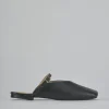 Sabot tacco 1cm pelle nero