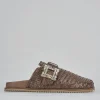 Sabot tacco 1cm pelle testa