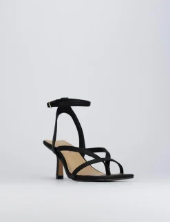 Sandali tacco 5 cm nero pelle