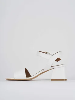 Sandali tacco 5cm pelle bianco