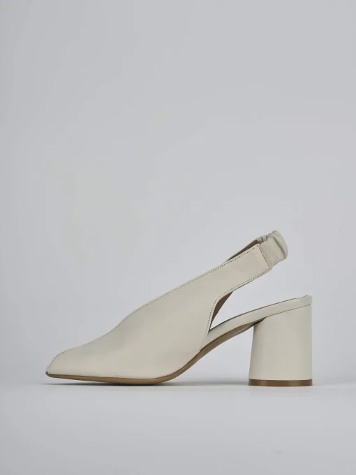 Sandali tacco 7cm pelle bianco