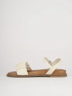 Sandali tacco 1cm pelle bianco