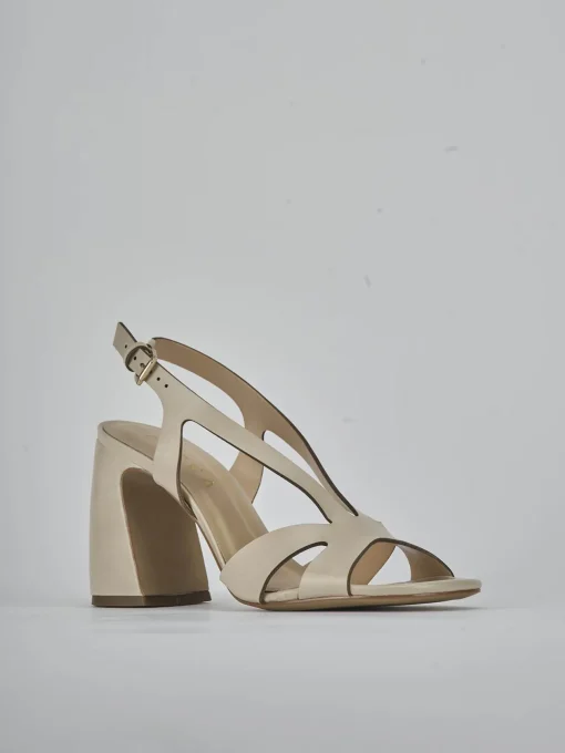 Sandali tacco 6cm pelle bianco