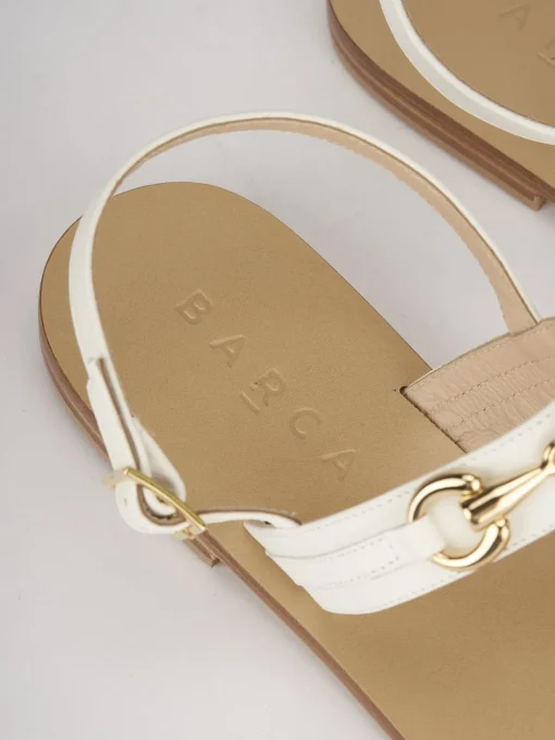 Sandali tacco 1cm pelle bianco