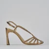 Sandali tacco 8cm pelle bronzo