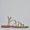 Sandali tacco 1cm pelle bronzo