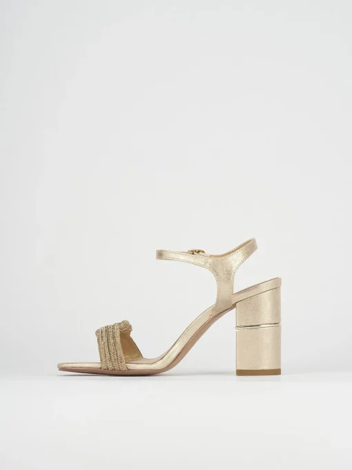 Sandali tacco 8cm pelle bronzo