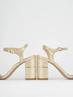 Sandali tacco 8cm pelle bronzo