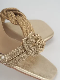 Sandali tacco 8cm pelle bronzo