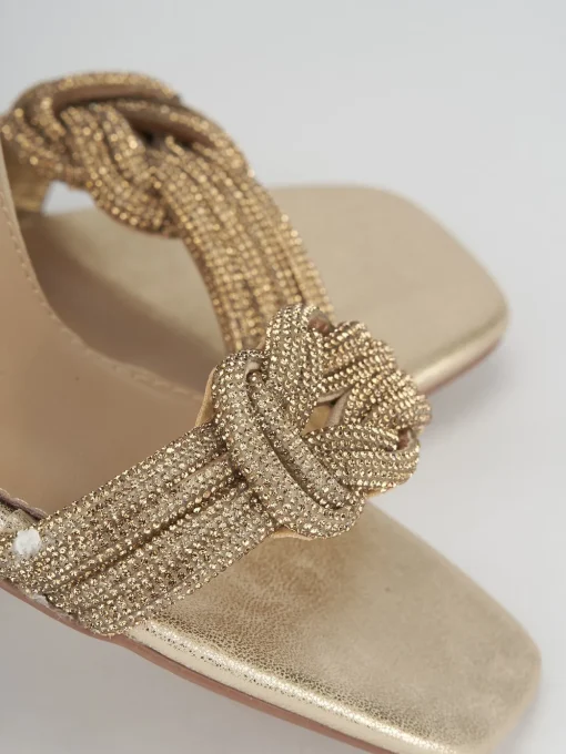 Sandali tacco 8cm pelle bronzo