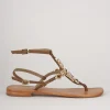 Sandali tacco 1cm pelle marrone