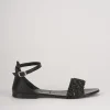 Sandali tacco 1cm pelle nero