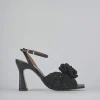 Sandali tacco 9cm pelle nero