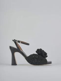 Sandali tacco 9cm pelle nero
