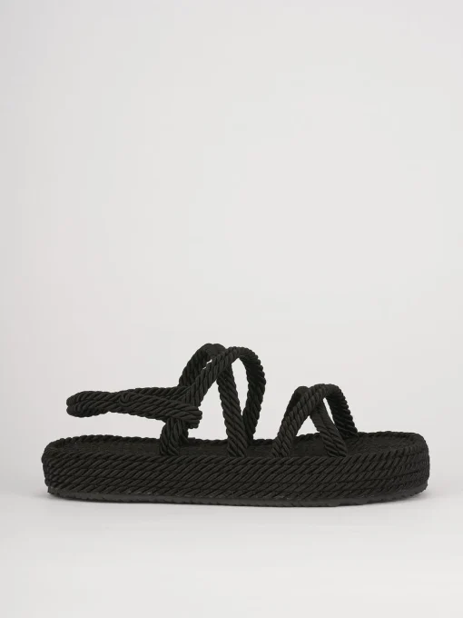 Sandali tacco 3cm pelle nero
