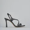 Sandali tacco 9cm pelle nero