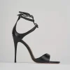 Sandali tacco 11cm pelle nero
