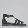 Sandali tacco 1cm pelle nero