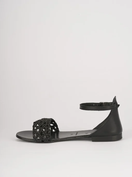 Sandali tacco 1cm pelle nero