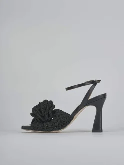 Sandali tacco 9cm pelle nero