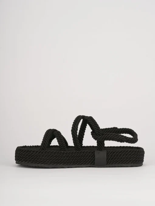 Sandali tacco 3cm pelle nero