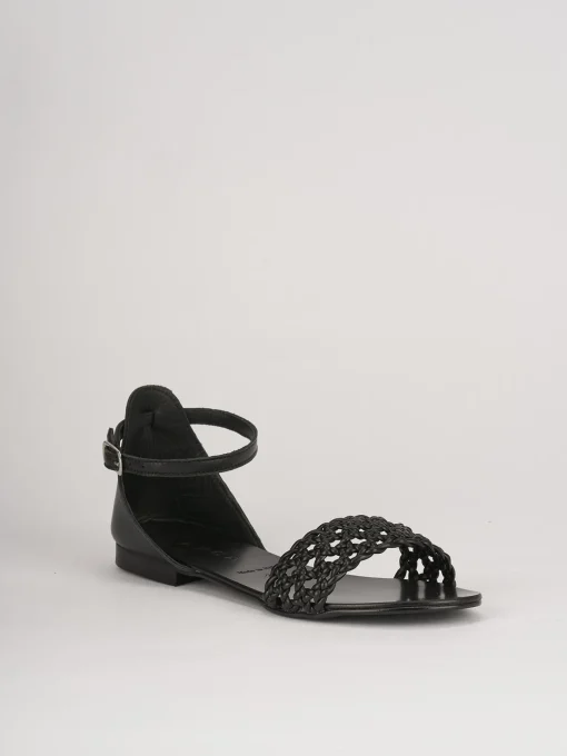 Sandali tacco 1cm pelle nero