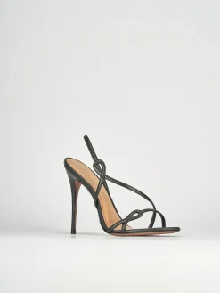 Sandali tacco 12cm pelle nero