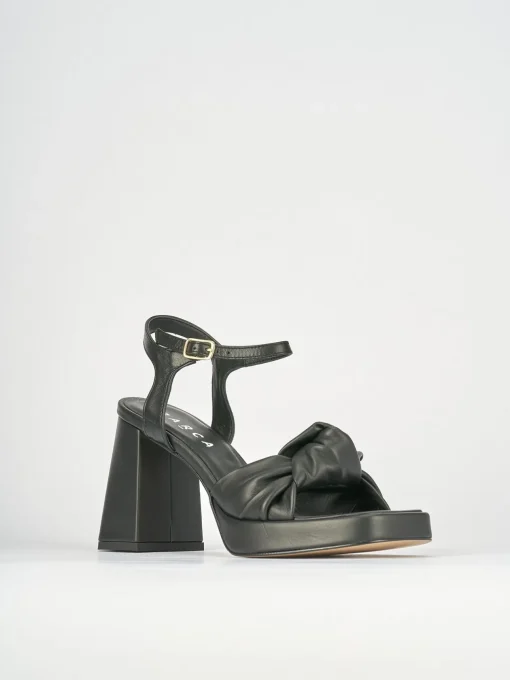 Sandali tacco 10cm pelle nero