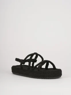 Sandali tacco 3cm pelle nero