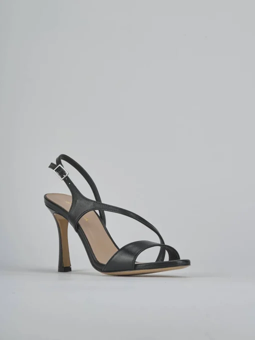 Sandali tacco 9cm pelle nero