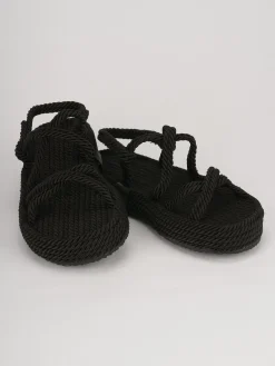 Sandali tacco 3cm pelle nero