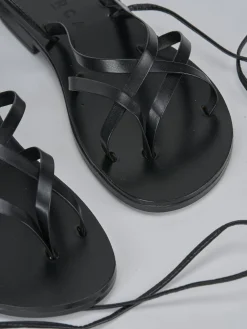 Sandali tacco 1cm pelle nero